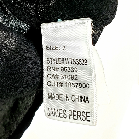 James Perse Los Angeles Black Henley Shirt - Picture 4 of 5